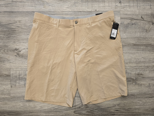 Adidas Ultimate 365 Golf Shorts Mens Size 40 Raw Gold Tan Stretch Waist Logo NWT