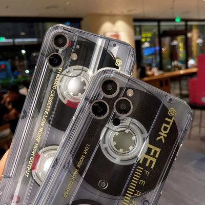 Retro Vintage Audio Cassette Tape Phone Case For iPhone 12 - 16 Pro