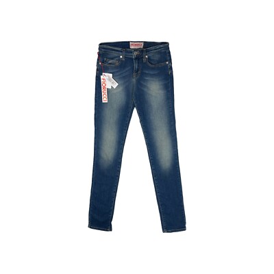 Deadstock Fiorucci Jeans Naomi Campbell Damen schmale Passform Denim 27w 34l