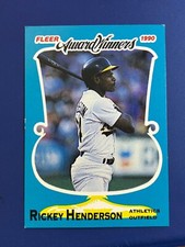⚾ 1990 Fleer Award Winners Baseball Base Card #18 Rickey HENDERSON ⚾