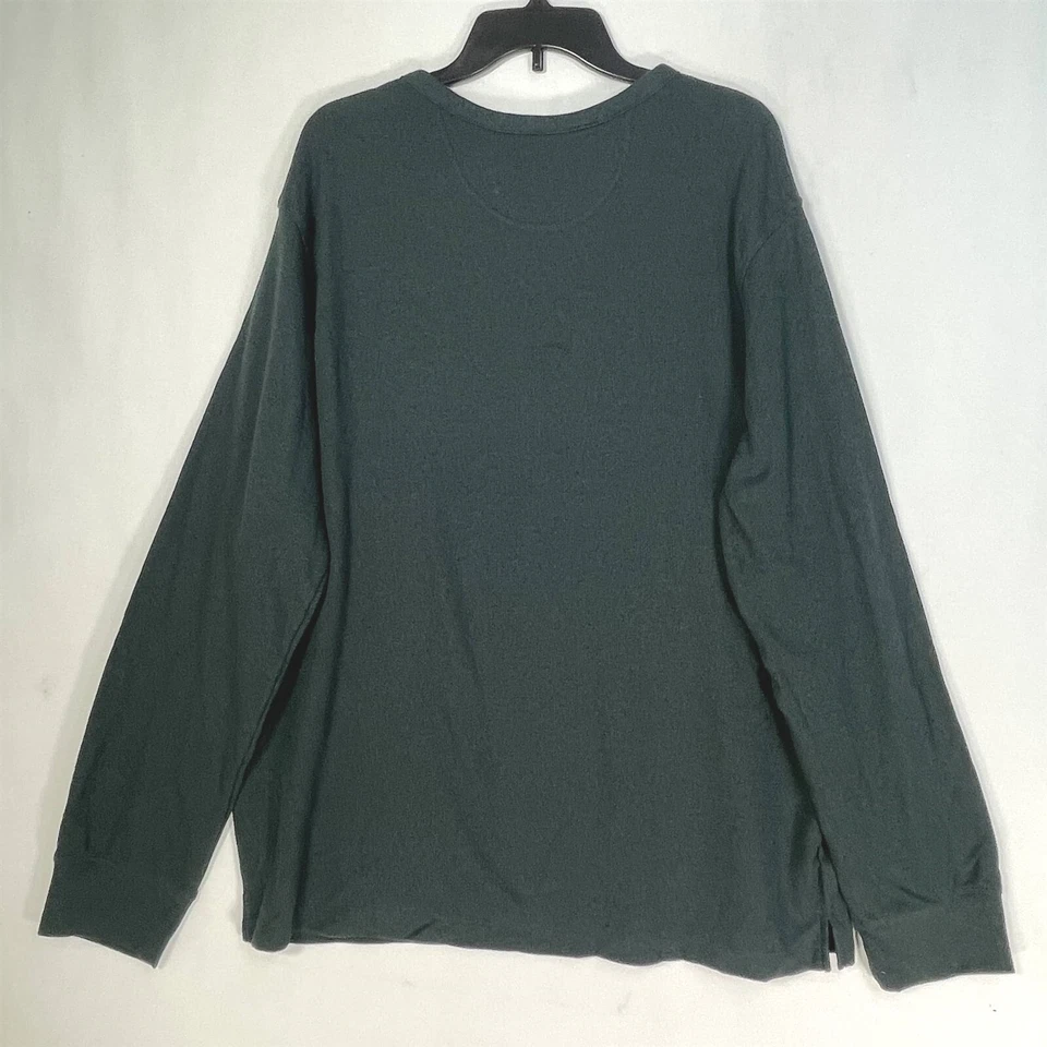 Camisa Henley Tejida Goodfellow Para Hombres XXL Manga Larga Elastizada Verde Oscuro Foto 2 de 4
