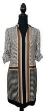 Ann Taylor Dress Brown Black White Geo Pattern Women’s Size XS