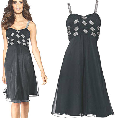 NEU ZAUBERHAFTES COCKTAILKLEID STRASS  GR. 40  ASHLEY BROOKE nachtblau *147345