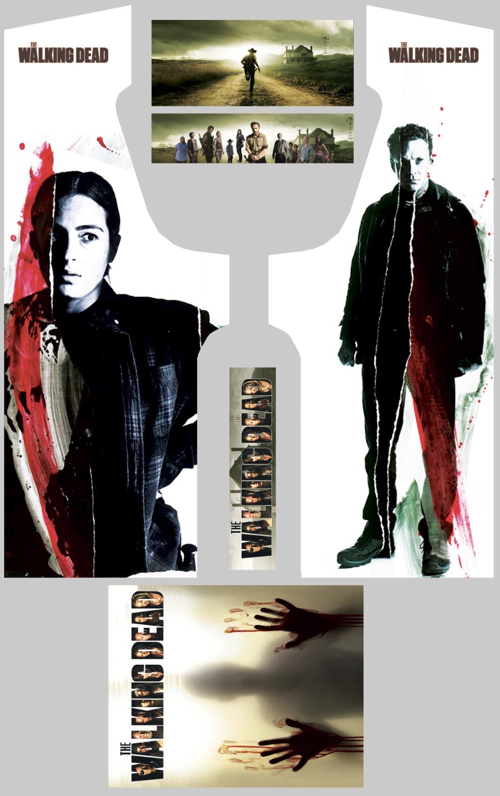 Stickers Walking Dead borne d'arcade anti-rayures vinyle laminé mat pour bartop