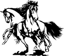 Horse Wild Horses Running Art Car Truck Wall Window Vinyl Sticker Decal 12"
