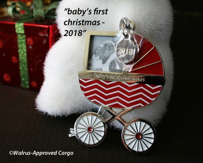 baby carriage ornament