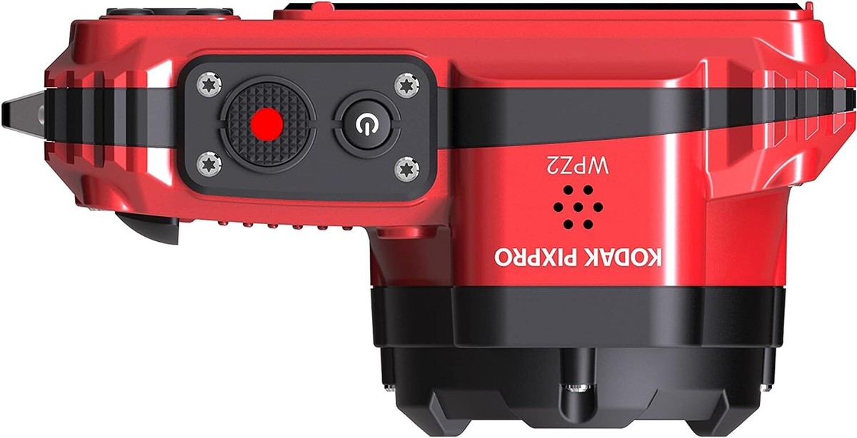 Kodak PIXPRO WPZ2 Digital Camera (Red) + Extra Battery + Flash