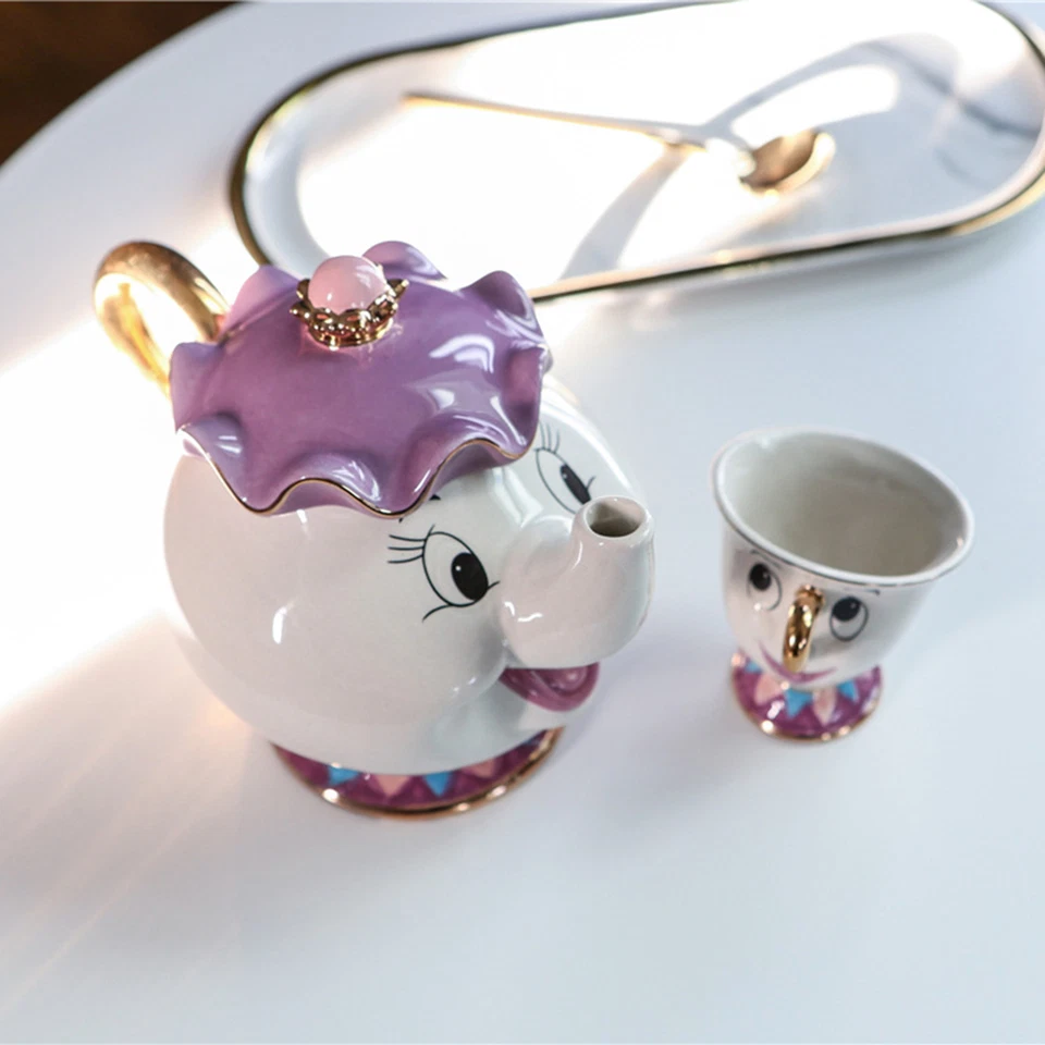 Cue Beauty And The Beast Teapots Mrs Potts Chip Tea Pot Ceramic Tea Cup Set Gift - image 4 of 4