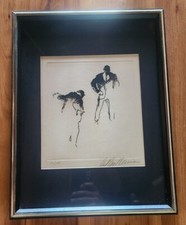 *SIGNED/NUMBERED* Leroy Neiman Baseball Scene Etching, 1972, Framed, 13x17
