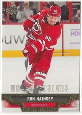 2013 2013-14 Upper Deck Exclusives #389 Ron Hainsey 093/100 Carolina Hurricanes
