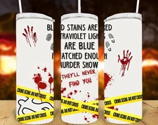 20 oz. Skinny Tumbler - Crime Scene