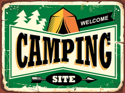 Holzschild 30x40 Camping welcome Wand Deko Cafe Sammler Geschenk