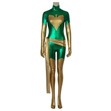 Green X-men Dark Phoenix Jean Grey Jumpsuit Cosplay Bodysuit Costume Halloween