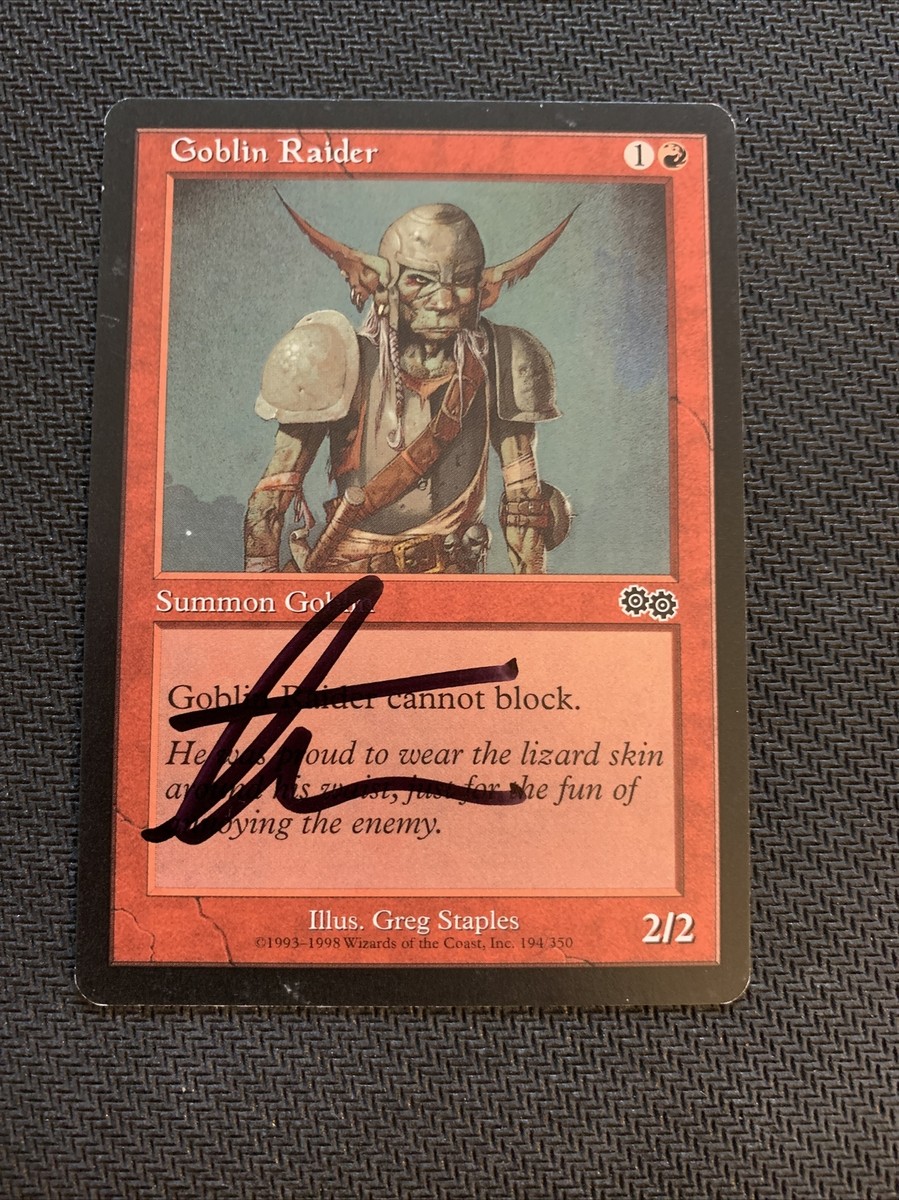MTG Magic Goblin Raider Signed Artist Proof x1 Urza's Saga Greg