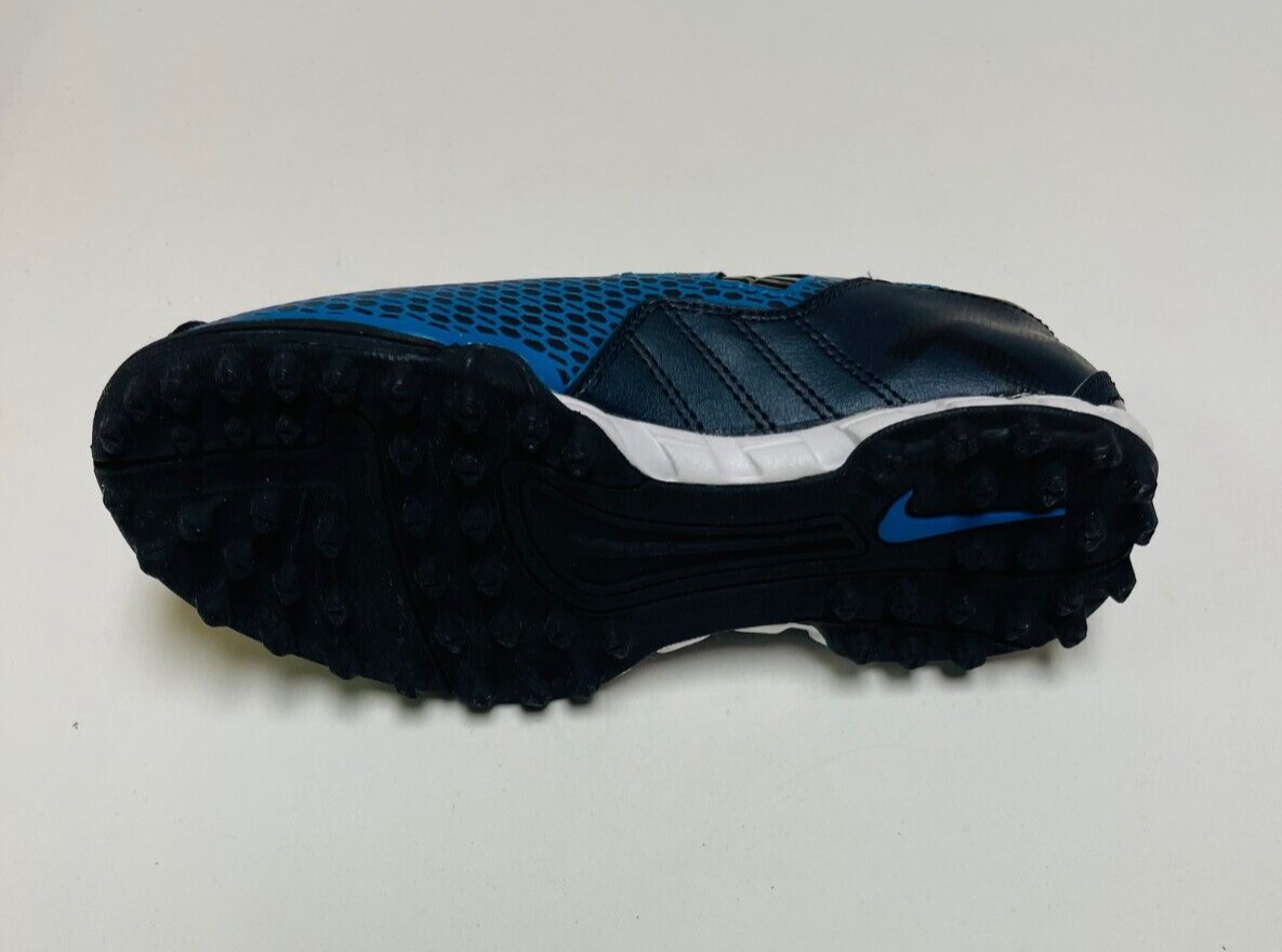 Nike Jr. Total90 Shoot III Kids Turf Soccer Shoes Black- Blue