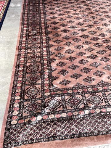 Hand-Woven Wool, Silk Princess Bokhara Area Rug, 8.9' x 11.8' - Afbeelding 5 van 11