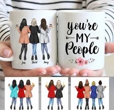 Personalized Best friends You're my people mug, Customized girl mug, Sisters mug