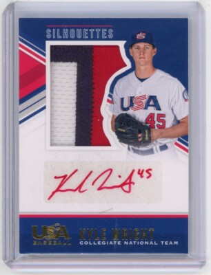 Kyle Wright 2018 Panini USA Stars & Stripes Silhouette Jersey Auto /20