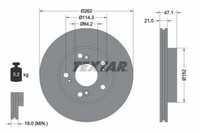 2X Textar 92175803 Bremsscheibe FüR Honda
