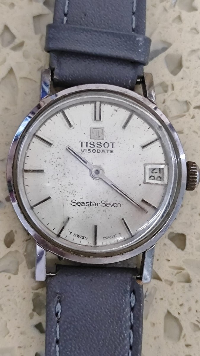 TISSOT visodate seastar seven no 275t MANUAL WORK & STOP 32mm | eBay