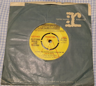 CLIFFORD DAVIS & FRIENDS - COME ON DOWN & FOLLOW ME FLEETWOOD MAC DEMO 1970 VG+
