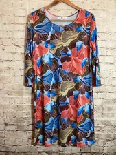 Jean Pierre Klifa Paris Dress Womens XL Resortwear Colorful Under The Sea Print