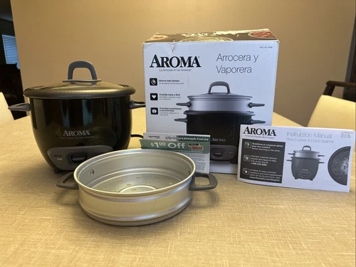 Aroma Housewares 6-Cup (Cooked) (3-Cup UNCOOKED) Pot Style Rice Cooker and Food