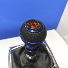 PERILLA DE CAMBIO DE CUERO AZUL 6SP para FOCUS MK3 MK4 FIESTA MK7 MK8 RS ST KUGA 2.0