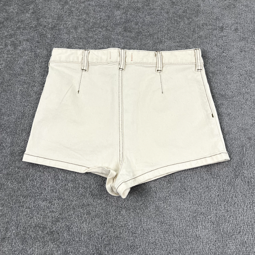 FREE PEOPLE Shorts Womens Size 31 Ecru Bridgette High Rise Cream White Denim NEW - Picture 4 of 10