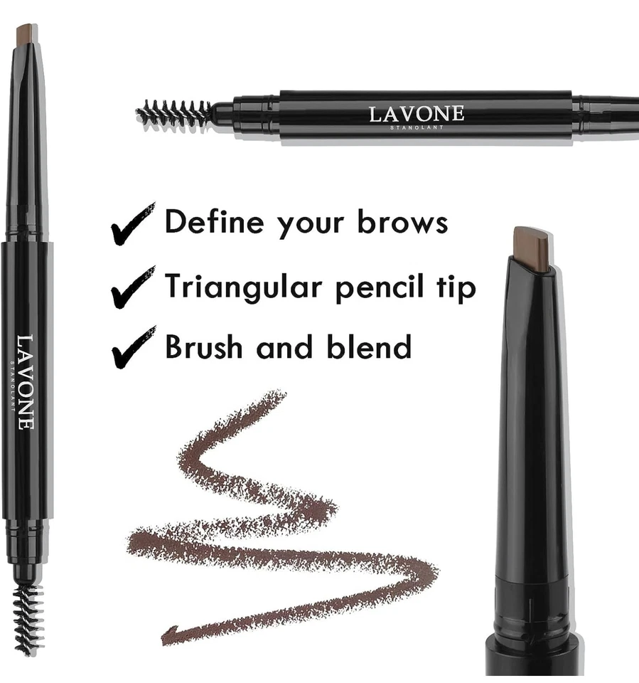 Kit de lápiz de sello de cejas para maquillaje de cejas con lápiz impermeable delineador de ojos Foto 4 de 4