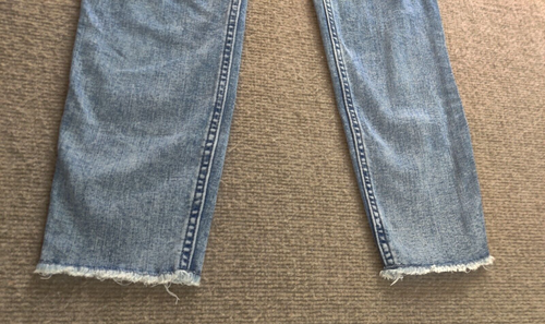 Abercrombie Girls 11-12 High Rise Ankle Skinny Jeans Raw Hem 24x22 Denim Blue - Picture 11 of 14