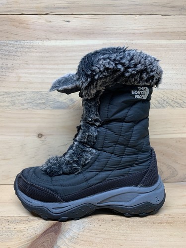 Kids Boots 13C Black W Faux Fur 