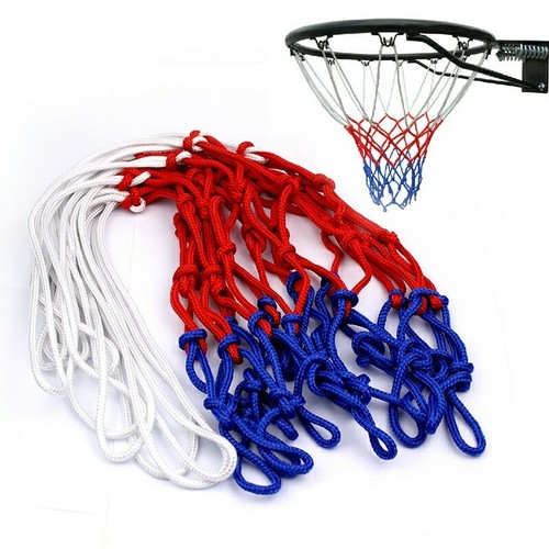 Standard 12 Hoop Durable Nylon Basketball Goal Hoop Net RED/BLE/WHITE UK - Picture 7 of 7