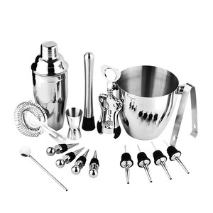 Cocktail Shaker 4pcs// Set Professional Durable Stainless Steel Drinking Cocktail Wine Shaker Mixing Tool Set in Home Bar Party Tools Kit 15//30ml Bartender Kit