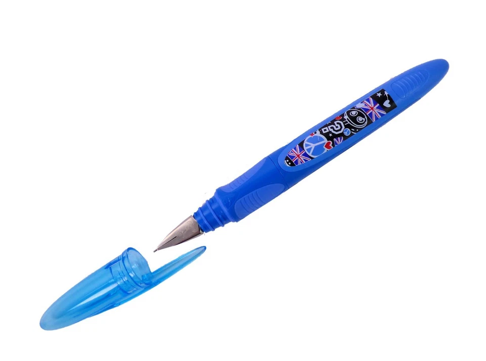 BIC CONTE BIC EasyClic® DECOR Füllfederhalter peace hellblau f. Standardpatronen Feder M