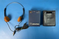 SONY FM WALKMAN Blue SRF-40 W FM w/ Headphones TESTED WORKING