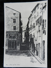 20151)  GENOVA PRA'  PITTORE BRUNO PETTINATI CARTONCINO FORMATO CARTOLINA