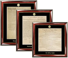 Frame Constitution Bill of Rights and Declaration of Independence Replica Print