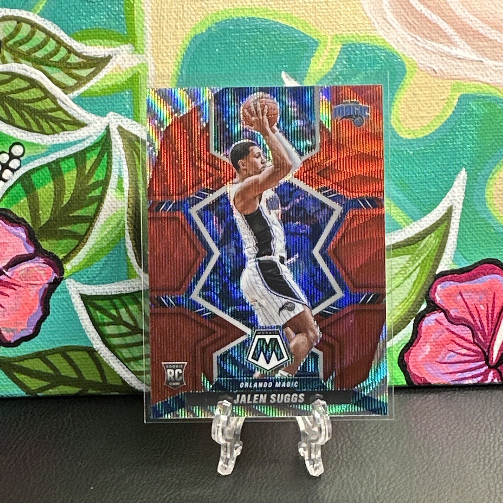 2021-22 Panini Mosaic Asia #209 Jalen Suggs Rookie RC Red Wave Prizm ORL Magic