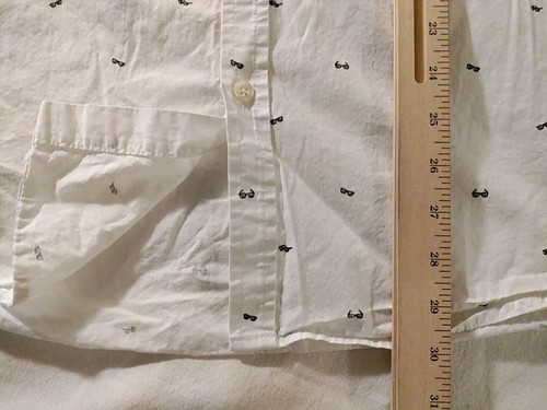 Men Kenneth Cole Reaction White Sunglasses 🕶️ Print Cotton Casual Shirt XL NWOT - Picture 5 of 11