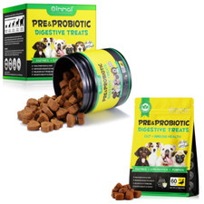 DOG PROBIOTICS PREBIOTIC TREATS GUT DIGESTION HEALTH 60-120 TREAT CHEWS DOGS