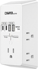 Power Strip Surge Protector Outlet Extender, USB Wall Charger,5 Outlet Extender
