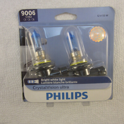Philips 9006CVB2 CrystalVision Ultra Upgraded Bright White Headlight Bulb 2 Pack