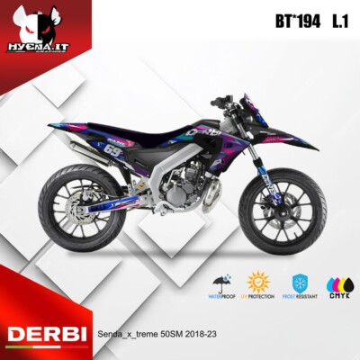 Hochglanz Grafik Kit für Derbi Senda_x_treme 50SM 2018-23