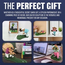 GOLF FIGURINES GOLFER MENS GIFT SET STATUE ORNAMENT NOVELTY FIGURE XMAS GIFT NEW