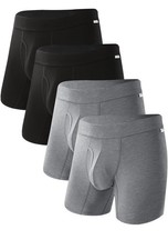 BAMBOO COOL Men's Ultra ComfortSoft Underwear, Moisture Wicking 4 Pack Large