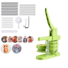 2.95in Button Maker Machine with 100pcs Parts, DIY Pins Badges Kit