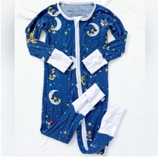 Little Sleepies Disney Mickey Mouse Bamboo Zippy Pajama 2T Moon Stars