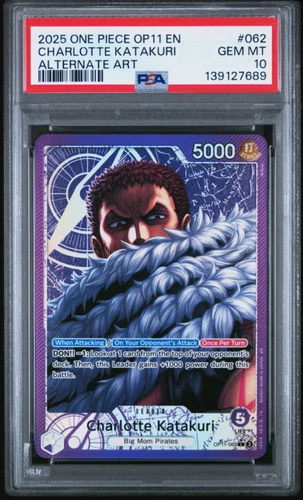 Charlotte Katakuri (062) (Alt Art) OP11-062 A Fist of Divine Speed Foil  PSA10