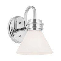Badlampe G9 Led IP44 H: 24 Cm Chrom Aus Metall Glas Wand Leuchte Spiegel